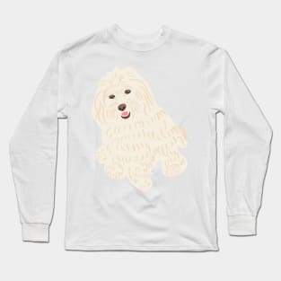 Maltipoo Smiling Sitting Long Sleeve T-Shirt